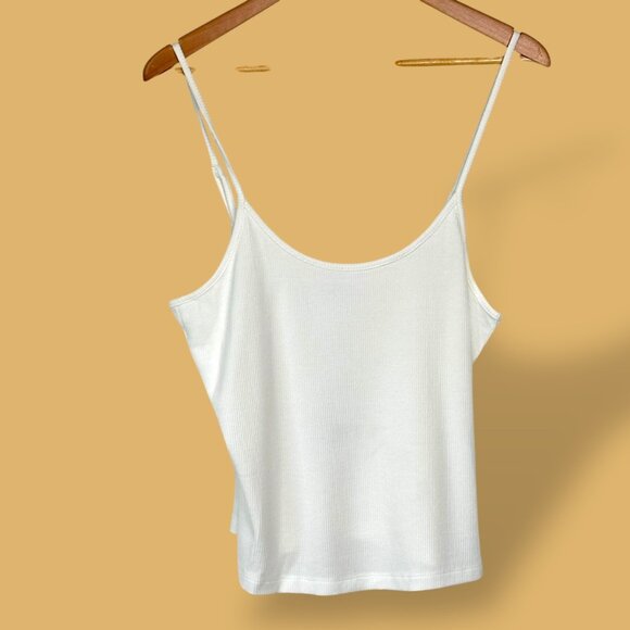 NEW Andie The Cami Ribbed Bamboo Blend Off White Cream Soft Adjustable Womens XL - Picture 2 of 8